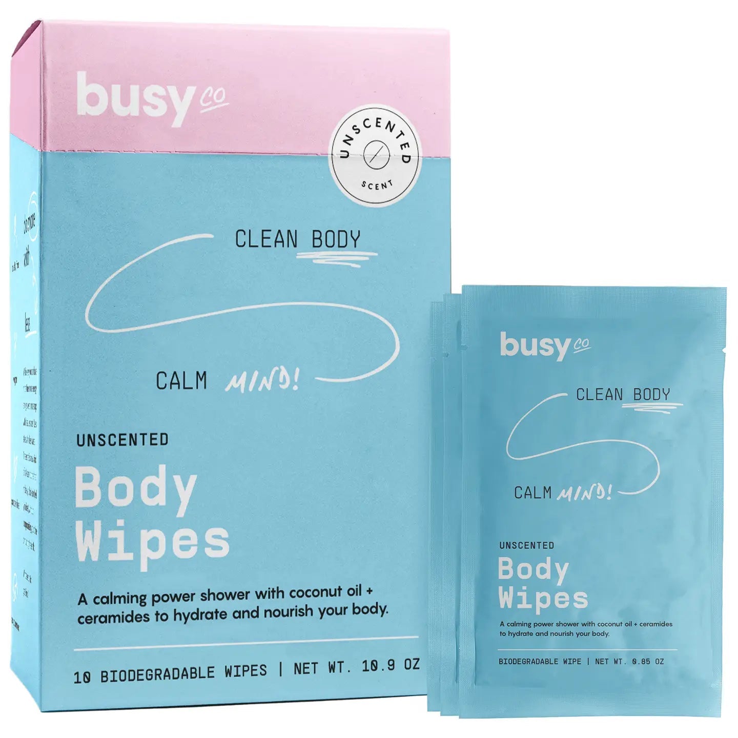 Calm Large Body Wipes with Ceramides & Coconut Oil - Best Health Wellness