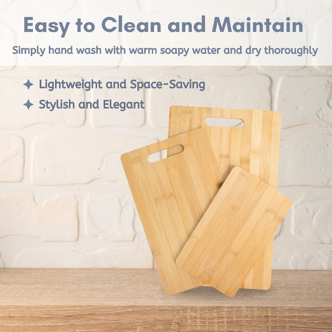 Eco - Friendly Bamboo Cutting Board Set - Best Health Wellness