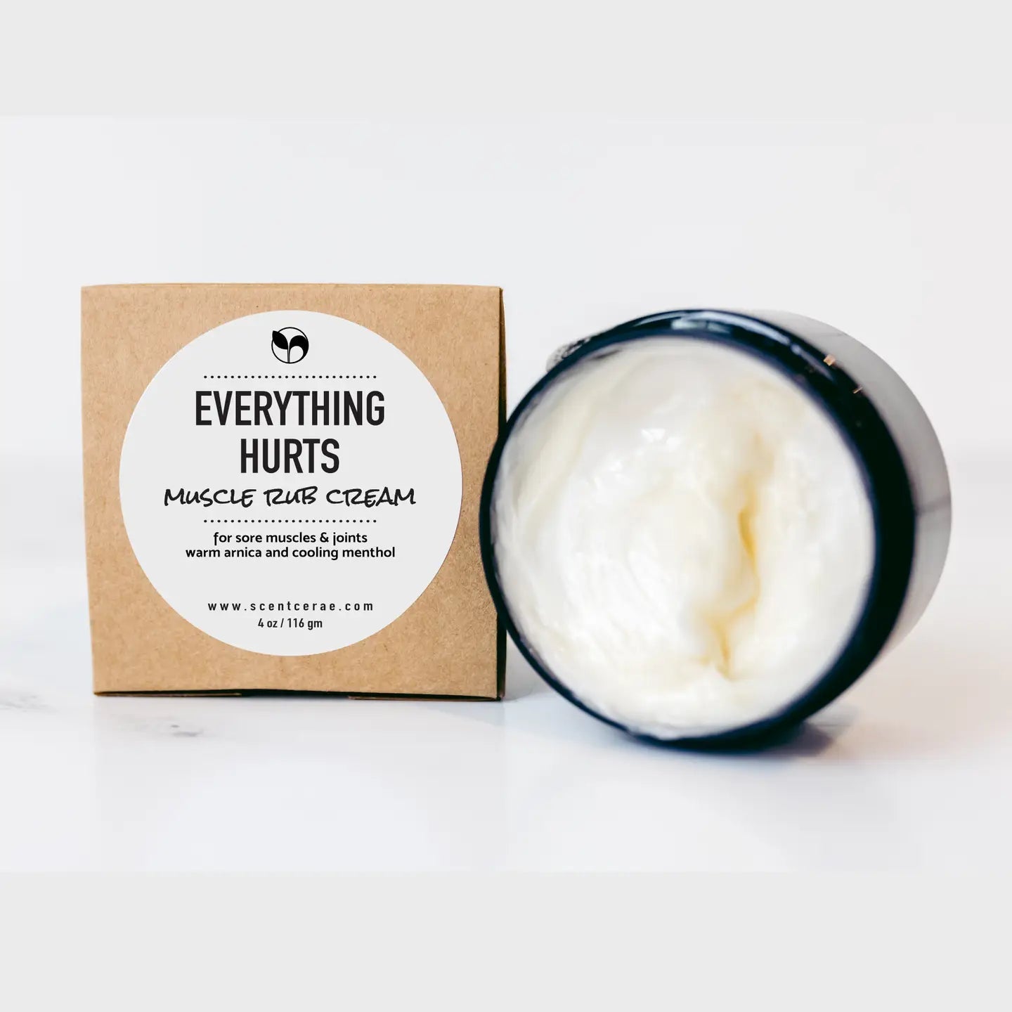 Everything Hurts Muscle Rub On Refillable Cream Jar - Best Health Wellness