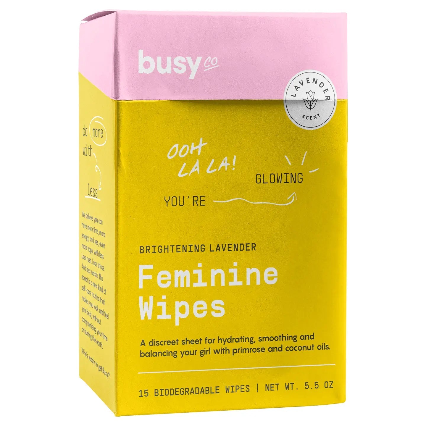 Glow Feminine Wipes with Primrose Oil and Coconut - Best Health Wellness